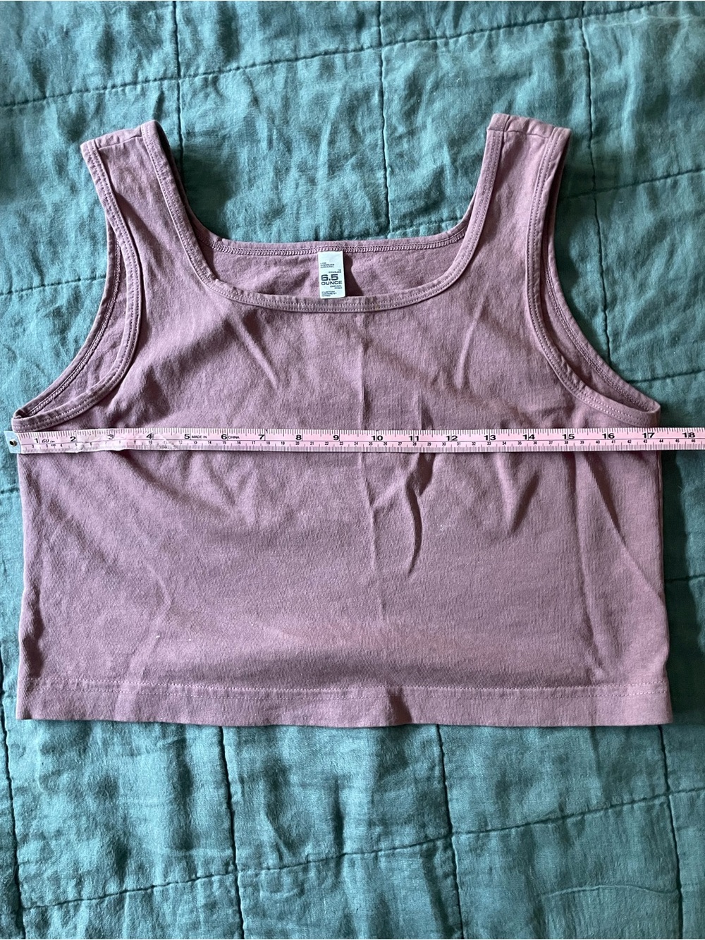 LA Apparel-  Mauve Tank Crop Top